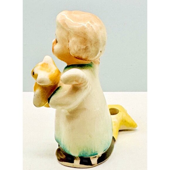 Vintage Goebel Angel Candle Holder Teddy Bear Rocking Horse Lot of 2 - Picture 9 of 11